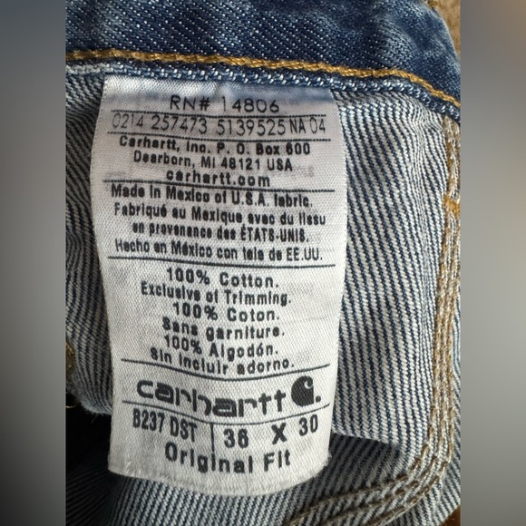 Carhartt Original Fit Carpenter Jeans Size 36X30 - Picture 6 of 6